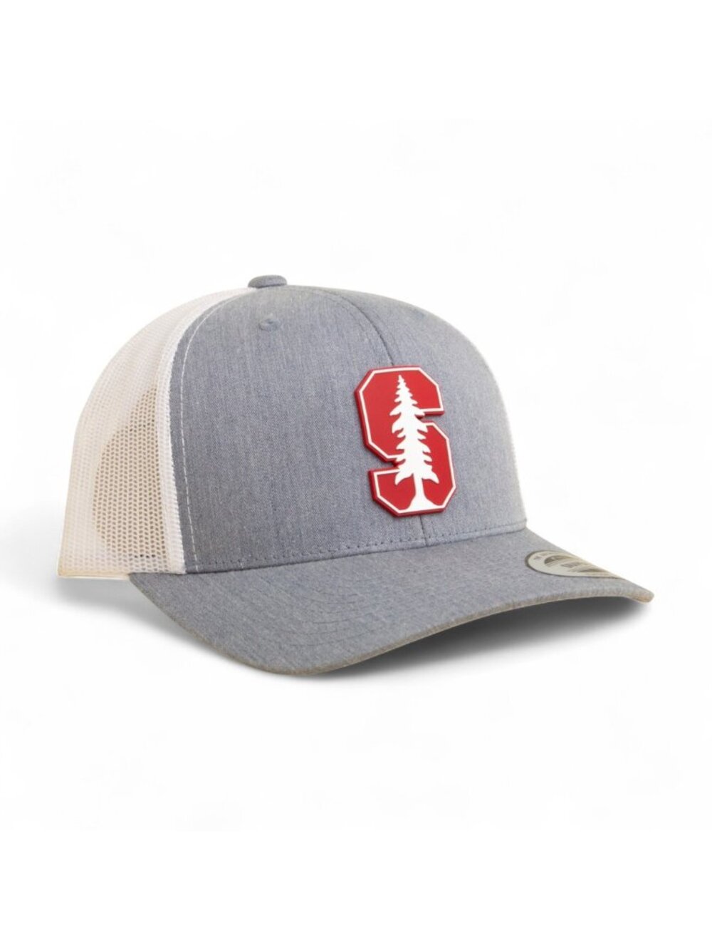 Stanford Cardinal YP Snapback Hat- Heather Grey/ White